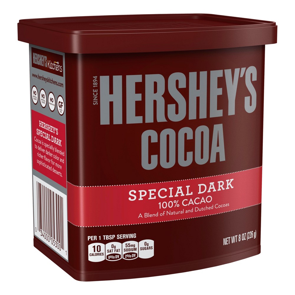 UPC 034000053001 product image for Hershey's Special Dark 100% Cacao Cocoa Powder - 8oz | upcitemdb.com