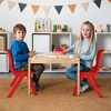 Playkidiz Kids Plastic Chair Set of 2- Preschool Chairs for Toddlers Kids 20.5" H - Red - 3 of 4