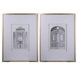 Chery Life 2Pcs Fake Pencil Architectual Wall Art, Wall Decor Accent, 24" x 32" - 1 of 4