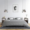 Set of 2 Modern Nightstand with 2 Flip Drawers and Open Shelf - 3 of 4