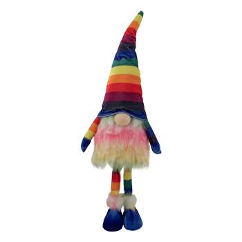 Northlight 20.5" Bright Rainbow Striped Springtime Gnome
