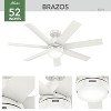 Hunter Fan 52" Brazos Energy Star Damp Rated Ceiling Fan with LED Light Kit and Handheld Remote - image 3 of 4