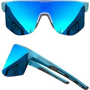 grinderPUNCH UV 400 Sports Sunglasses Cycling Glasses, Biking Goggles Running Hiking Golf Fishing Driving (Black) - 1 of 4