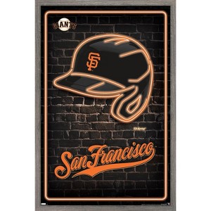 Trends International MLB San Franciso Giants - Neon Helmet 23 Framed Wall Poster Prints - 1 of 4