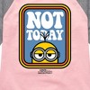 Girls' - Despicable Me Minions - Not Today Shirt Tail Raglan Graphic T-shirt - 2 of 4