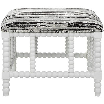 Uttermost Seminoe White and Gray Small Bench