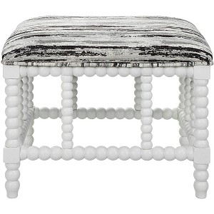 Uttermost Seminoe White and Gray Small Bench - 1 of 1
