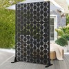 PexFix 47 in. x 72 in. Outdoor Metal Privacy Screen Garden Fence in Square Pattern in Black - 3 of 4