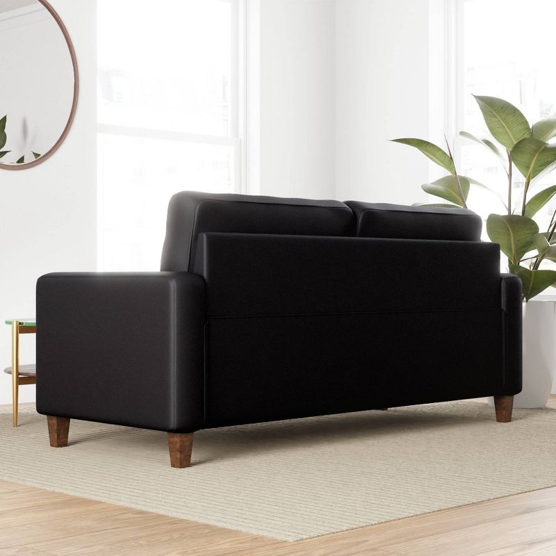 76” Brynn Upholstered Square Arm Sofa with Buttonless Tufting - Brookside Home, 5 of 19