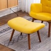 NicBex 1pc Accent Chair Silky Velvet Tufted Lounge Chair with Ottoman Reading Chair Comfy Chair for Living Room Bedroom Studio - 3 of 4