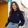 Dalix Salty Embroidery Fleece Hoodie Cropped Long Sleeve Drawstring Fall Spring Womens - 3 of 4