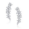 Guili Sterling Silver Rhodium Plated Clear Cubic Zirconia Stud Earrings, an Iconic and Timeless Addition to Your Jewelry Collection - 4 of 4