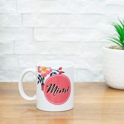 Elanze Designs Mimi Peach Pink Flower Petal 11 Ounce Ceramic Stoneware Novelty Coffee Mug