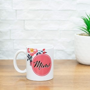 Elanze Designs Mimi Peach Pink Flower Petal 11 Ounce Ceramic Stoneware Novelty Coffee Mug - 1 of 2