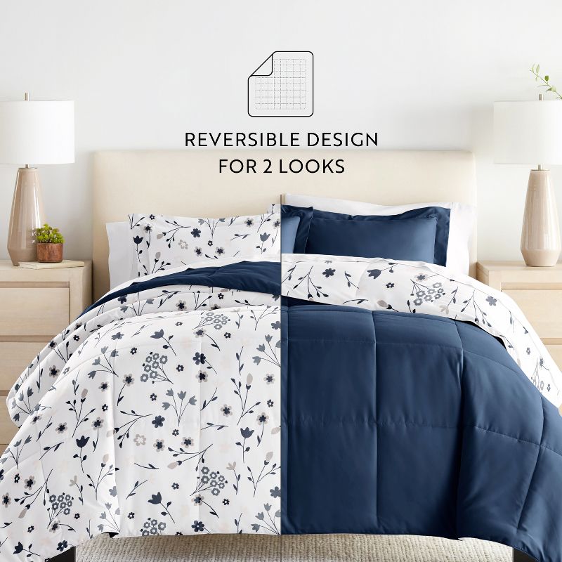 Floral Reversible Ultra Soft Comforter Sets, Down Alternative, Machine Washable - Becky Cameron, 4 of 21