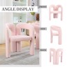 GDFStudio Andrew Modern Teddy Upholstered 3-Legs Dining Chair (Set of 2) - 4 of 4