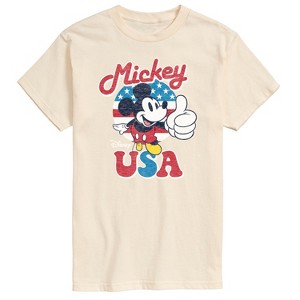 Men's - Disney - Mickey Mouse USA Flag Thumbs Up Short Sleeve Graphic T-Shirt - 1 of 4