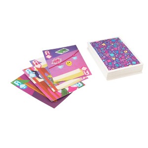 Slickblue 90s Nostalgia Playing Cards, Hidden Puzzle Feature, Card Deck, Retro Style, 2.5"x3.5", Neon Theme - 1 of 3