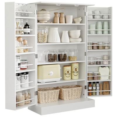 64 Kitchen Pantry Cabinets, White Kitchen Pantry Storage Cabinet