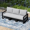WestinTrends Montara Outdoor HDPE All-Weather Modern Deep Seating Patio Sofa with Waterproof Cushions - 2 of 4
