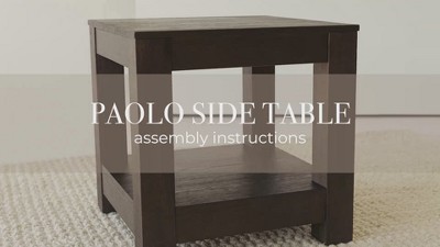Paulo 22" Weathered Natural Wood Side Table