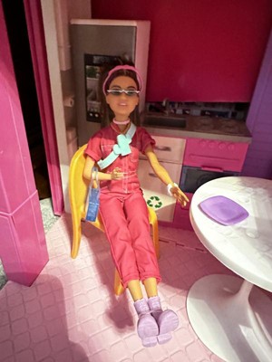Barbie Doll In Trendy Pink Jumpsuit With Accessories And Pet Puppy (target  Exclusive) : Target