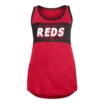 Mlb Cincinnati Reds Women's Heather Bi-blend Ringer T-shirt : Target