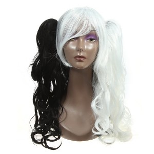 Unique Bargains Women Curly Human Synthetic Fibre Long Hair Wigs with Wig Cap - 1 of 4