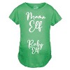 Maternity Mama Elf Baby Elf Pregancy T Shirt Cute Christmas Tee - Crazy Dog Maternity T Shirt - 3 of 4