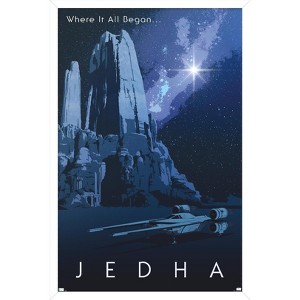 Trends International Star Wars: Jedha - Where It All Began by Russell Walks Framed Wall Poster Prints - 1 of 4
