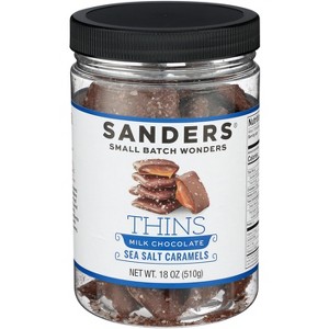 Sanders Milk Chocolate Sea Salt Caramel Thins Tub - 18 oz - 1 of 1