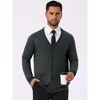 INSPIRE CHIC Men's V Neck Long Sleeved Button Down Knit Cardigan Sweaters - 4 of 4