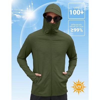 COOFANDY Men UV Jacket Sun Protection for Men Zip Up Lightweight Sun Hoodie Long Sleeve Sun Shirt Running Fishing Hiking
