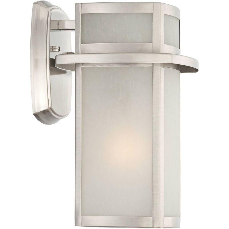 Possini Euro Design Modern Wall Light Sconce Brushed Nickel Hardwired 7" Fixture Frosted Seeded Glass for Bedroom Bathroom House, 5 of 7