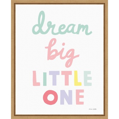 Amanti Art Dream Big Little One Cursive by Ann Kelle Canvas Wall Art Print Framed 16 x 20-in.