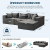GustoWave 106" Cloud Couch Sectional Sofa with L-Shape Chaise and Memory Foam, 3-Seat Modular Sofa for Living Room, No Assembly Required - 3 of 4
