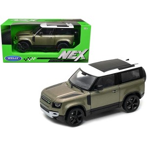 2020 Land Rover Defender Green Metallic with White Top "NEX Models" 1/26 Diecast Model Car by Welly - 1 of 3