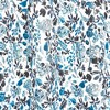 iDESIGN IndigoFloral Shower Curtain: Botanical Pattern, Woven Polyester, Machine Washable - 4 of 4