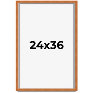 PosterPalooza | Modernist Brown Picture Frame - UV Acrylic, Foam Board Backing, Hanging Hardware - 1 of 4