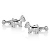 West Coast Jewelry  Men's Polished Dog and Bone Silver Tone Cufflinks - 2 of 2
