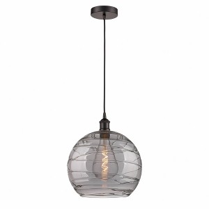 Athens Deco Swirl - 1 Light Pendant In Industrial Style-15.88 Inches Tall and 13 Inches Wide - 1 of 1