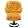 CAVINAS Velvet Upholstered Accent Chair, TV Chair, Swivel Chairs with Swivel Ottoman for Living Room, Wingback Chair, Lounge Armchairs - 3 of 4