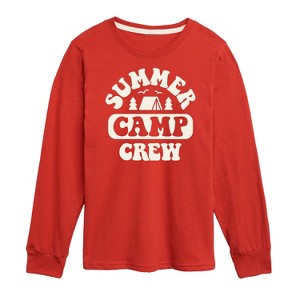 Boys' - Instant Message - Summer Camp Crew Long Sleeve Graphic T-Shirt - 1 of 4