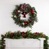 Northlight Red Bells and Mixed Foliage Artificial Christmas Wreath, 30-Inch, Unlit - 2 of 4