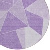 Lilac And Purple Geometric Washable Indoor Outdoor Area Rug - 4 of 4