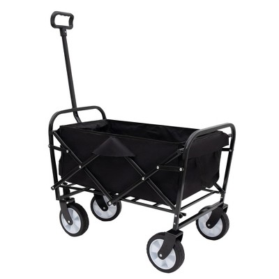 Grungis 3-in-1 Folding Wagon for Camping,Rolling Cart with All-Terrain Wheels,Dual-Layer Storage Beach Wagons for Camping Shopping