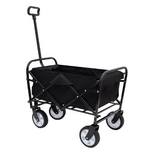 Grungis 3-in-1 Folding Wagon for Camping,Rolling Cart with All-Terrain Wheels,Dual-Layer Storage Beach Wagons for Camping Shopping - 1 of 4