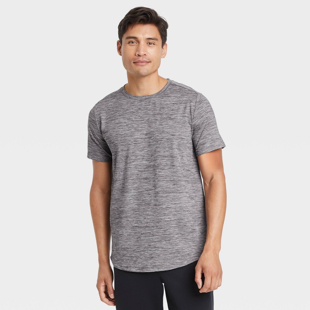 Men's Short Sleeve Soft Stretch T-Shirt - All in Motion Dark Gray L