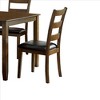 Royal Hampton 5 Piece Dining Table Set with Leatherette Seating, Brown - 4 of 4