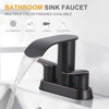 WOWOW 4 in. Centerset Double-Handle Waterfall Bathroom Faucet - 3 of 4